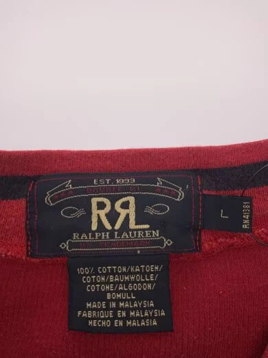 RRL Knit Sweater (Thick) / Large / Cotton / Red / Solid Color / KK-RR-YS-2013 - Image 3 of 4
