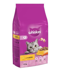 Whiskas 1+ Adult Dry Cat Food with Chicken 1.9kg – Crunchy Cat Biscuits UK 5.78 per kilo