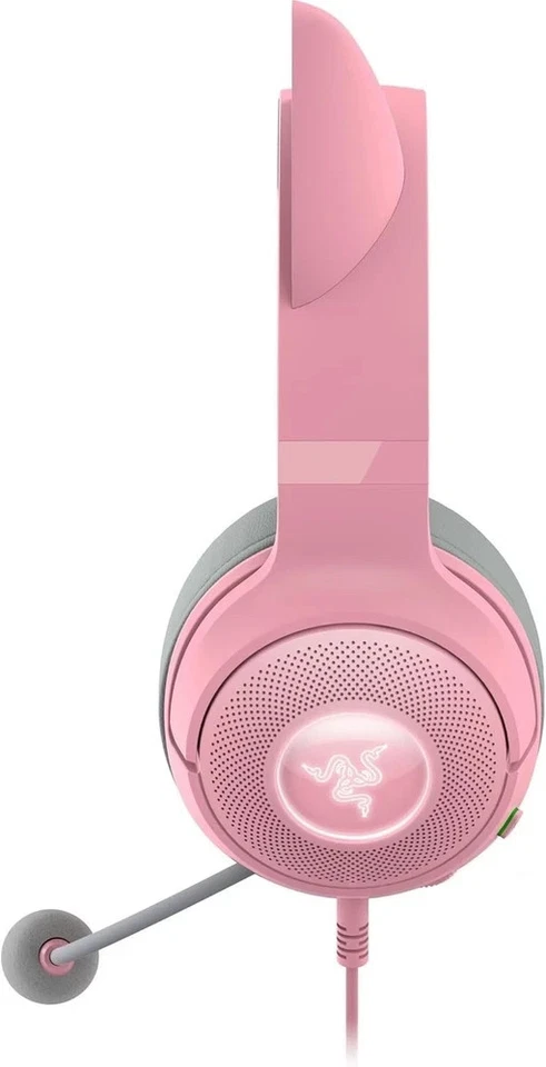  Kraken Kitty V2 USB Wired Headset: Chroma RGB Kitty Ears - Stream Quartz Pink - Image 2 of 4