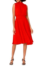 NWT Nanette Lepore Women's $148 Pleated ~Red Riding Hood~ Dress Rt. $148 Sz. 14