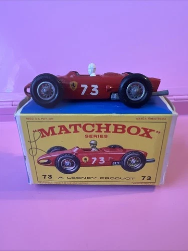 MATCHBOX LESNEY FERRARI RACE CAR #73 W/DRIVER  In Box