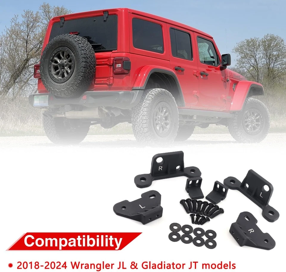 Kit de soporte de montaje de techo rígido para Wrangler JL y Gladiator JT 2018-2024 Foto 3 de 4