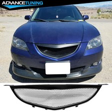 Fits 04-06 Mazda 3 Mazda3 Sedan 4-door Black Front Bumper Hood Mesh Grill Grille Fits 04-06 Mazda 3 Mazda3 Sedan 4-door Black Front Bumper Hood Mesh Grill Grille