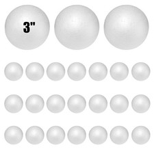 Styrofoam Balls 3 Inch,24PC Large White Foam Ball for Crafts