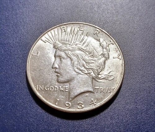 Choice AU 1934-D U.S. Peace Dollar