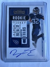 Darrynton Evans Panini Contenders Rookie Ticket On-Card Auto Titans. rookie card picture