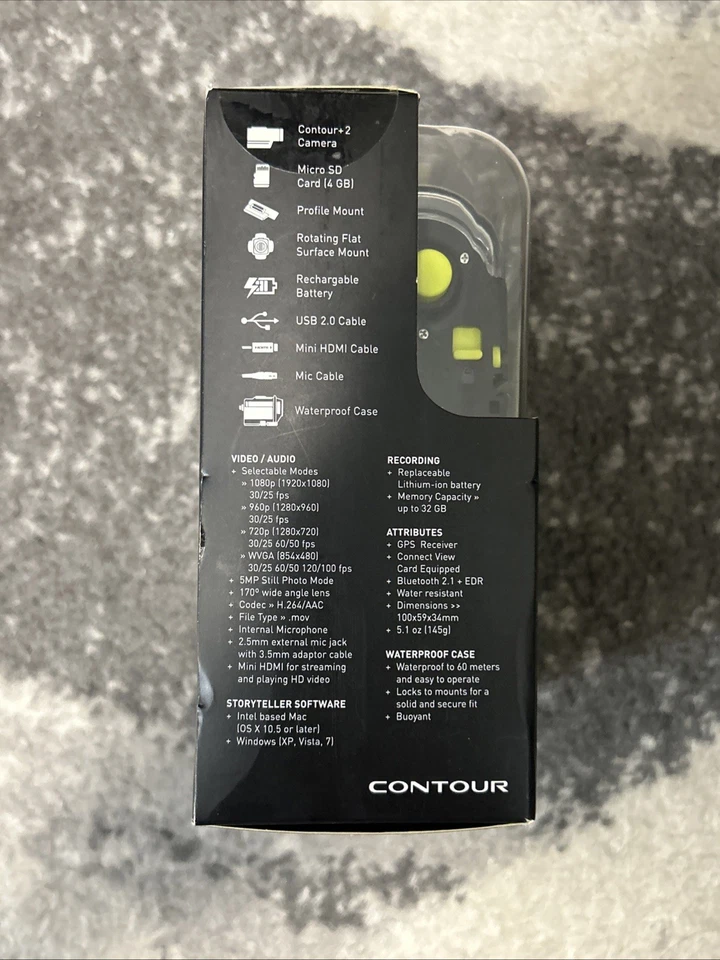 Contour+2 Plus 2 HD Videokamera - GPS Enhanced, 170° Weitwinkel Neu Versiegelt - Bild 2 von 4