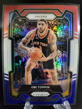 2023-24 Panini Prizm- Obi Toppin Red White & Blue Prizm #249 Knicks