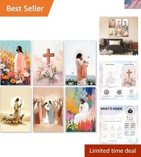 6 Pack Jesus Paint by Numbers Kit for Adults Beginner 8x12 Inch