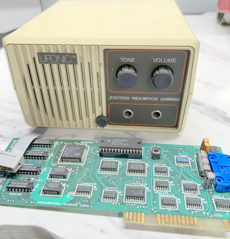 Very Rare Apple II Jostens  UFONIC Speaker System w/Card &Cable (see pics)