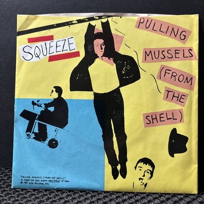 SQUEEZE Pulling Mussels (From The Shell) 7'' Vinyl 1980 A&M AM 2247 New Wave Pop