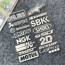 16 X Belly Pan Fairings Motorcycle Track RACING STICKERS Sponsor Vinyl Decals