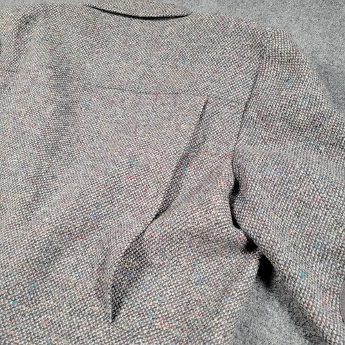 Vintage Pendleton Blazer Jacket Men 44 Tall Gray Tweed Wool Elbow Patch 80s USA - Picture 10 of 12