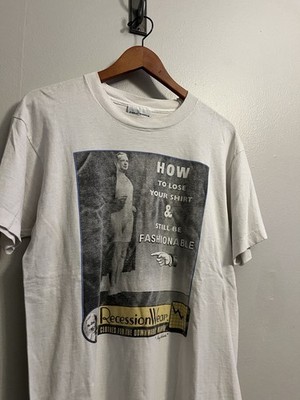 Vintage Stanley Desantis ''Recession Wear'' Graphic Shirt Size Large Made In USA