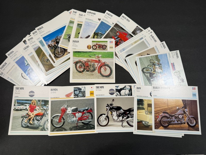 Edito Service Atlas Vintage Motorcycle Trading Card Lot of 60