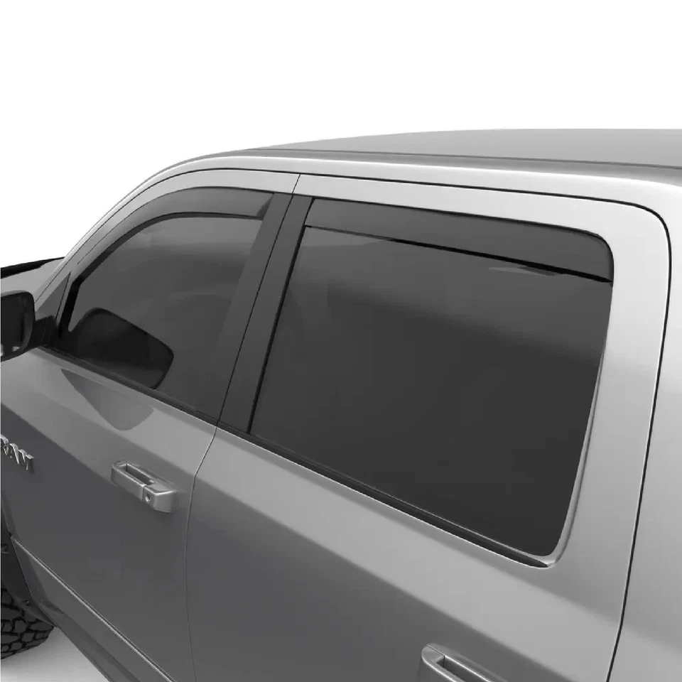 EGR 572755 Black In-Channel Window Visors Set of 4 for Ram 1500 2500 3500 Crew Foto 3 de 4