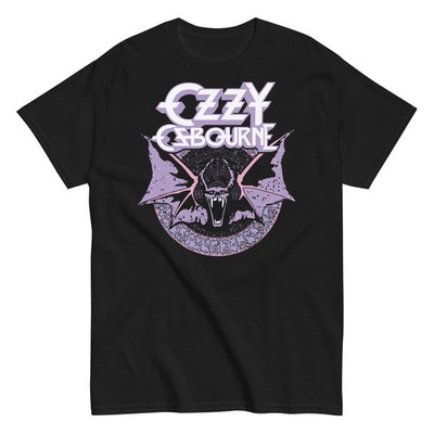 Ozzy Osbourne Purple Bat Officially Licensed Mens T Shirt Black