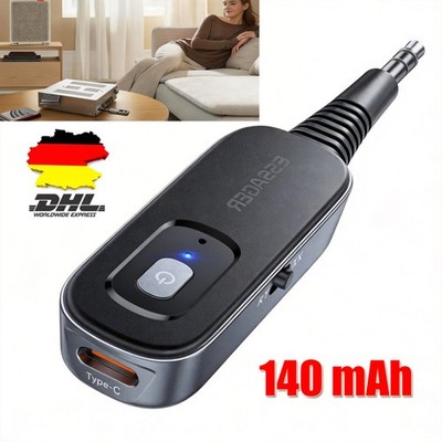 Bluetooth 5.3 Musik Stereo Sender Receiver Audio Transmitter Adapter Empfänger