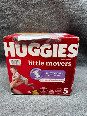 Huggies Little Movers Baby Diapers Size 5 (50 Ct)