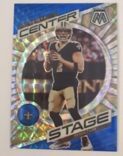 2022 Mosaic Derek Carr Center Stage Mosaic Blue Prizm #/99 Saints