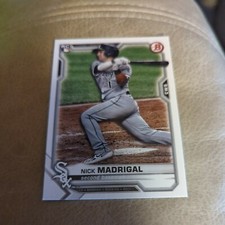 2021 Bowman Nick Madrigal Chicago White Sox Rookie Card RC #77