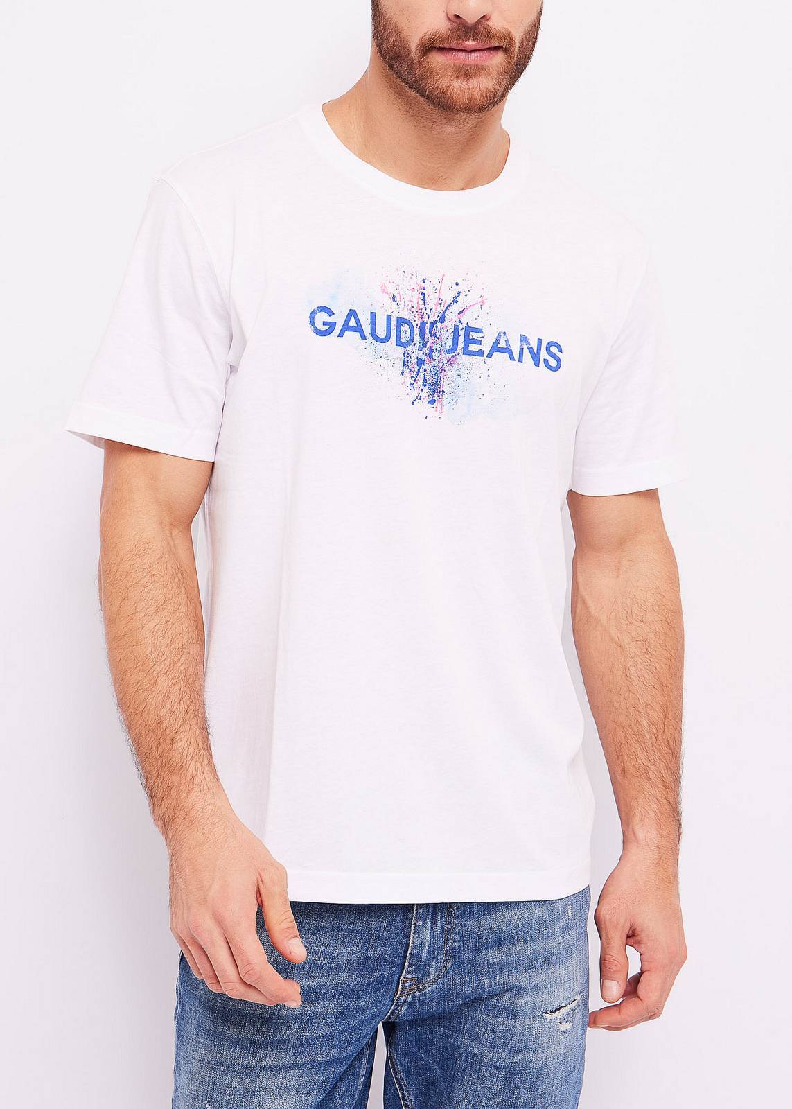 Футболка Gaudi Manica Corta с логотипом Bianco - Taglia XL Abbigliamento Uomo