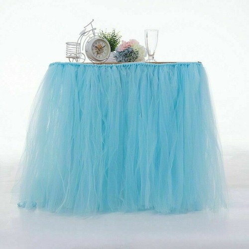 Tutu Tulle Table Skirt Tablecloth Wedding Birthday Party Baby Cute Romantic Deco - Picture 4 of 23