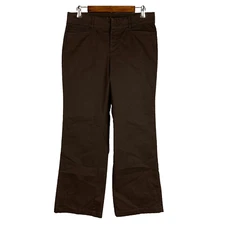 DOCKERS Sure Fit womens tummy slimming wide leg dress pant size 10 stretch brown