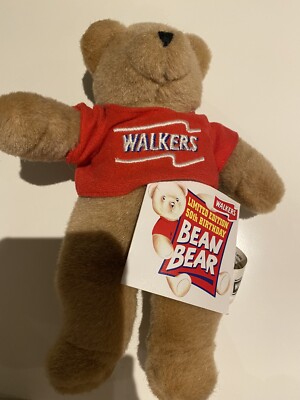 Walkers Chips Teddybär Kuscheltier Plüschtier mit Etikett 50th Anniversary selten