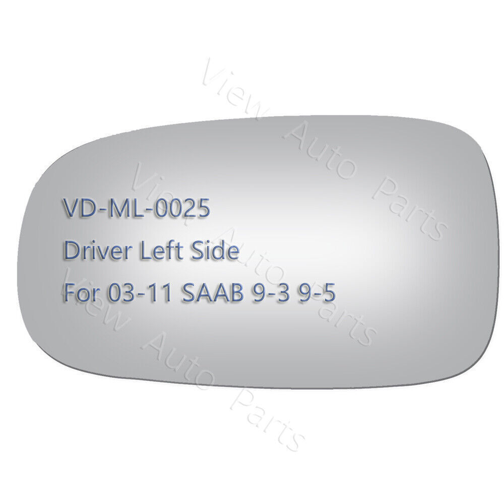 Outside Mirror Glass Replacement For 2010 2011 Saab 93X Driver Left