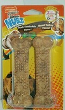DOG Nubz CHEWS NYLABONE Natural Edible Pork Turkey Flavor LARGE New Healthy Chew