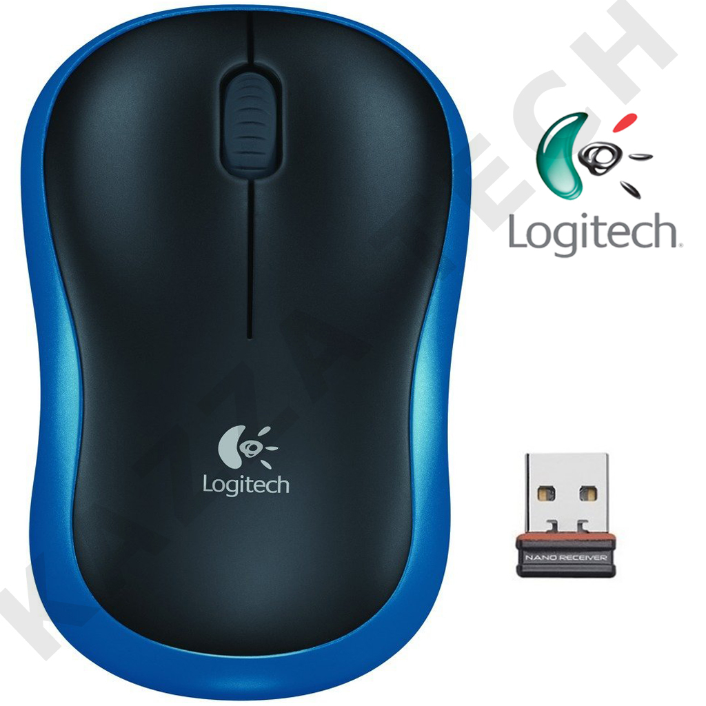 Logitech NEW M185 BLUE Wireless Optical Mouse Compact for PC