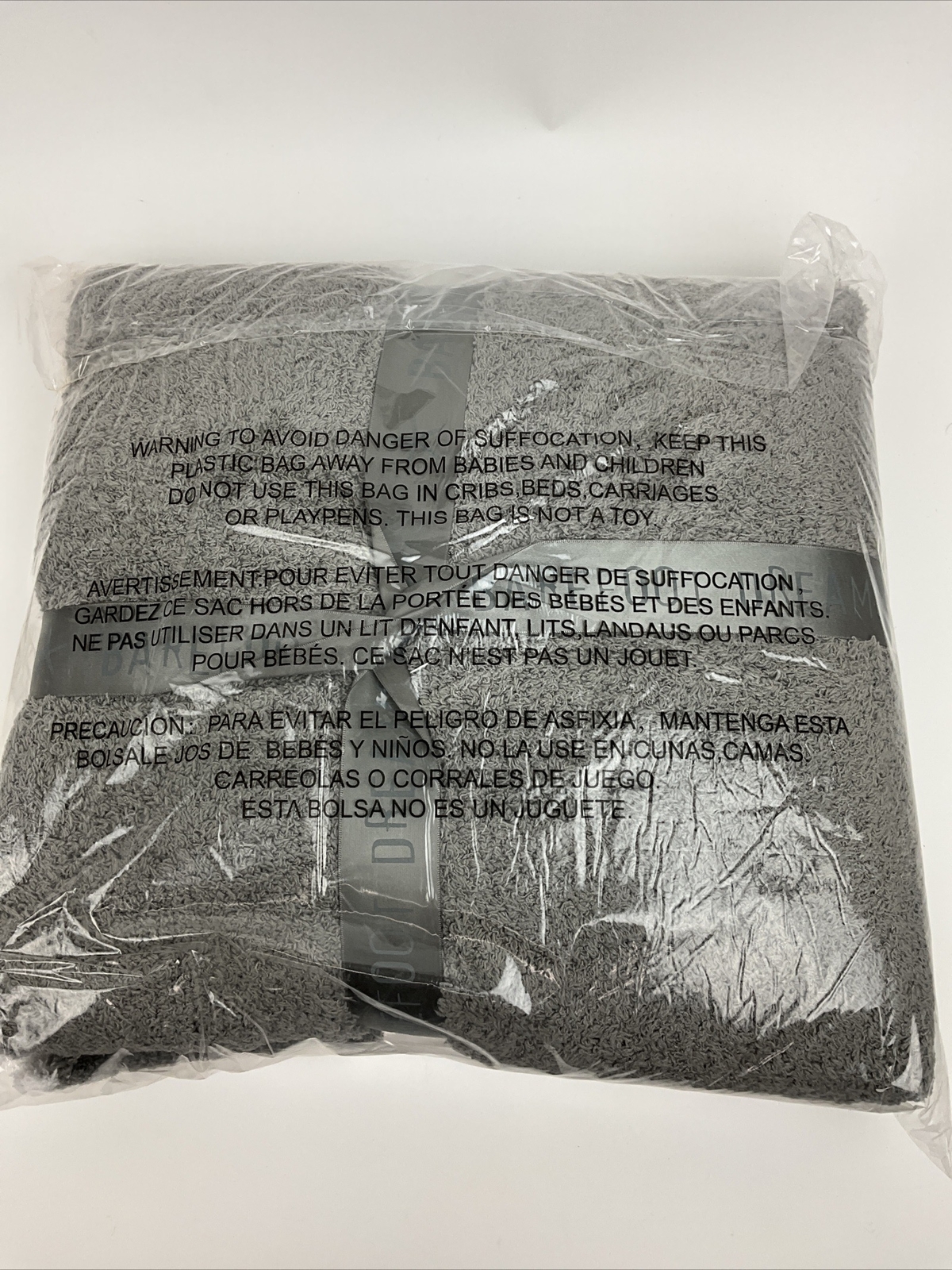 Barefoot Dreams Blanket CozyChic Contrast Trim Throw 45”x60” Warm Gray/White eBay