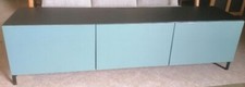 Meuble Téle 3 portes Ikéa Noir et Bleu en excellent état