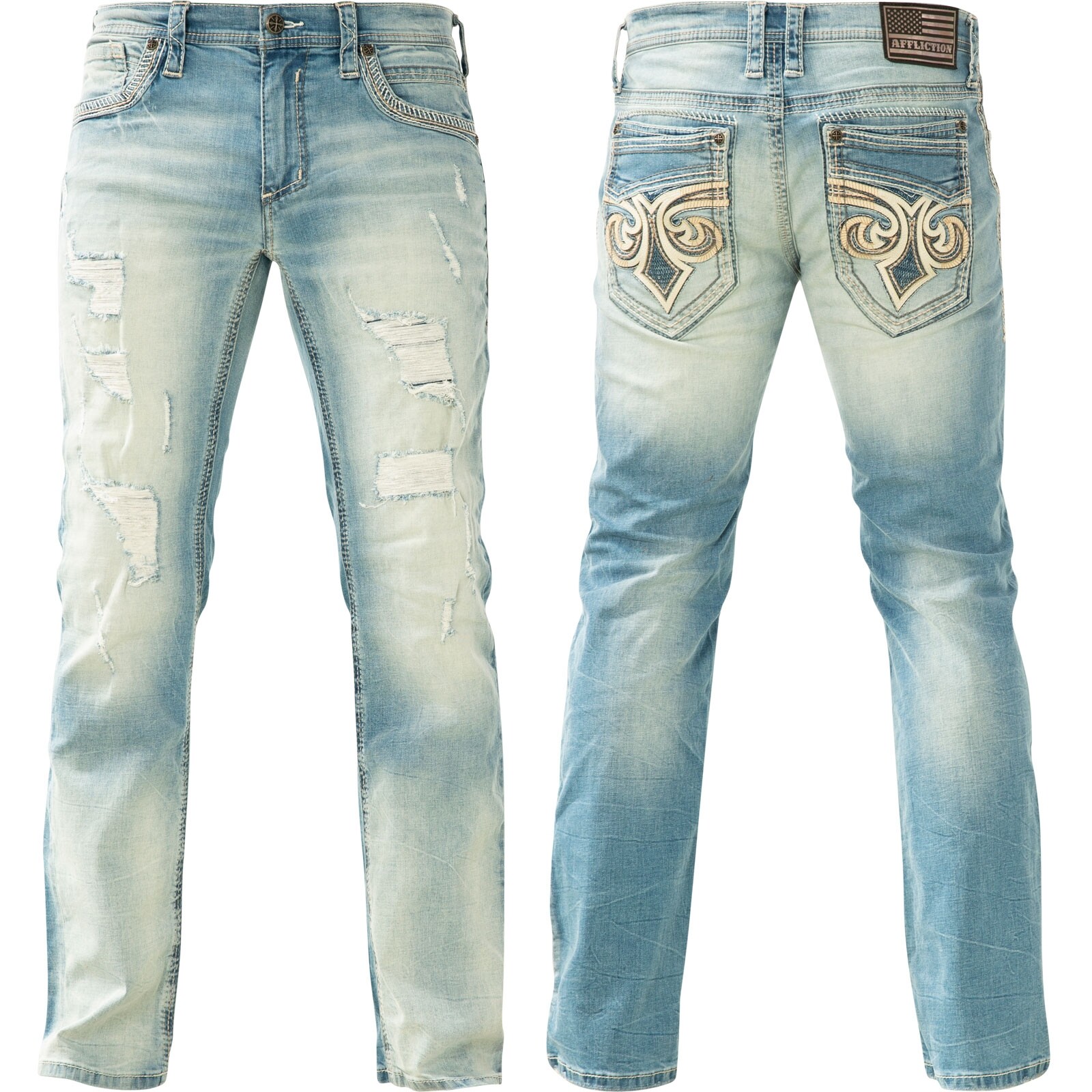 Джинсы AFFLICTION Ace Apex Midla Blau