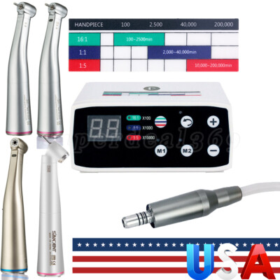 NSK Style Dental LED Brushless Electric Micro Motor /Fiber Optic Contra Angle DY