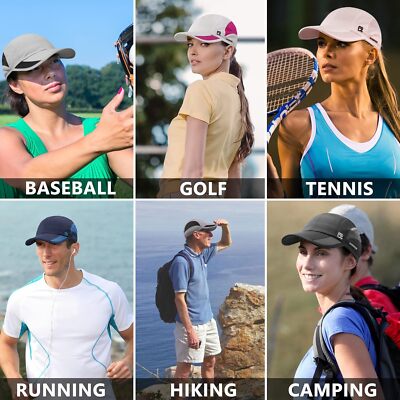 GADIEMKENSD Quick Dry Sports Hat - Lightweight Breathable Run Cap With UPF 50+ Sun Protection (Navy) - View #6
