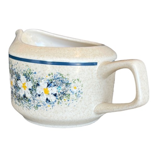 Lenox Temperware Dewdrop Creamer Daisy Floral Blue Freezer To Oven 10oz USA - Picture 2 of 7