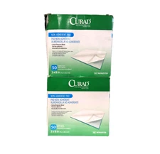 2 PACK Curad Sterile Non-Adherent Pad 3x8 NON25720
