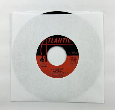 Phil Collins One More Night / The Man With The Horn 7  1985 VG+ Soft Rock