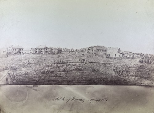 ANTIKES ALBUMEN DRUCK FOTO: SKIZZE VON WINNIPEG FRÜHLING 1871 ~ KANADA/NORDAMERIKA - Bild 3 von 4
