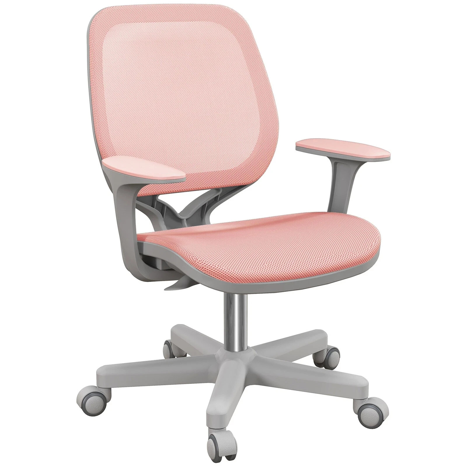 Office Chair, 360 Degree Swivel Desk Chair with Security Wheels - Pink