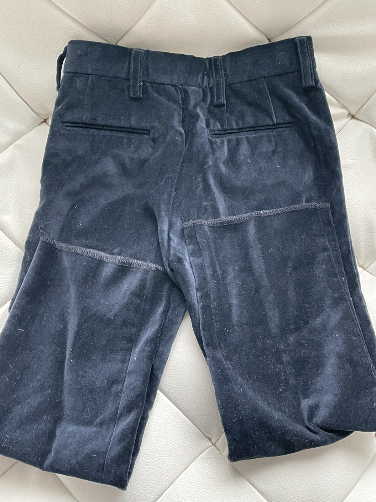 NWT Burberry Kids Youth Navy Blue Velvet Pants 3Y 225 eBay
