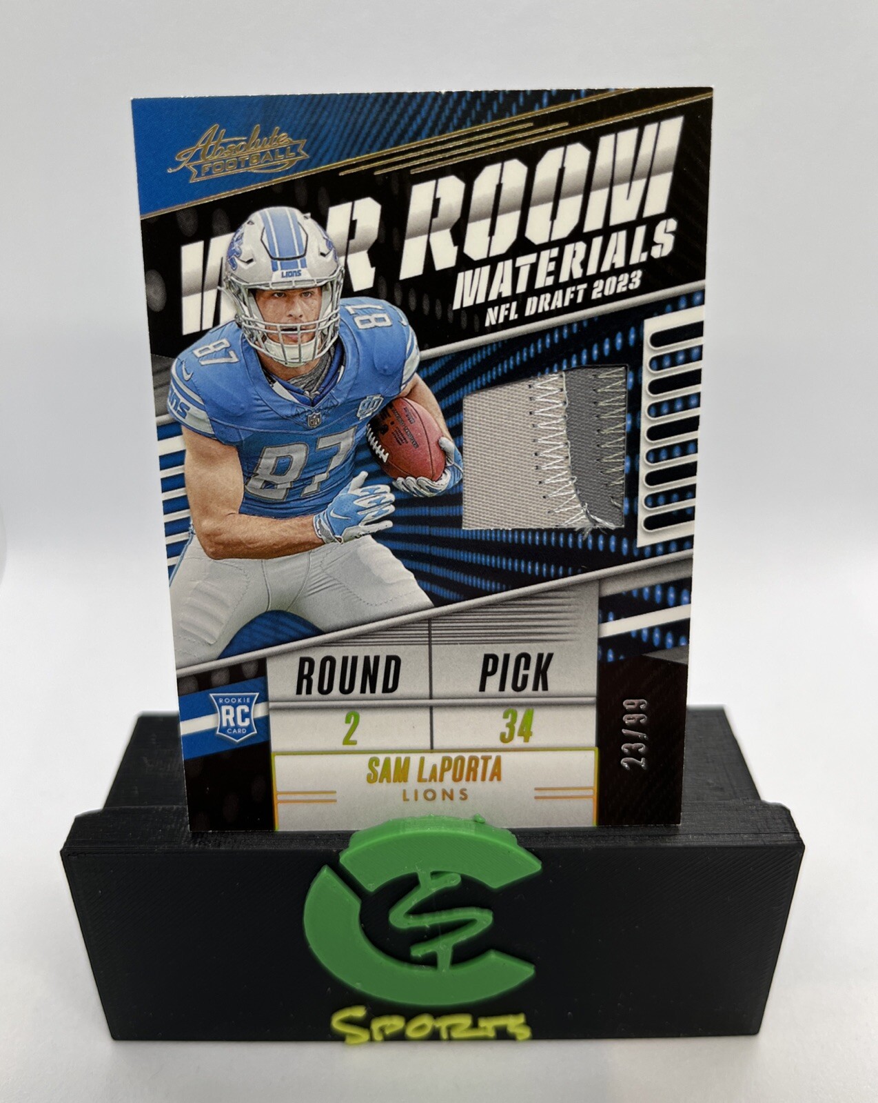 Sam LaPorta Panini Absolute War Room Materials #WRSL Base