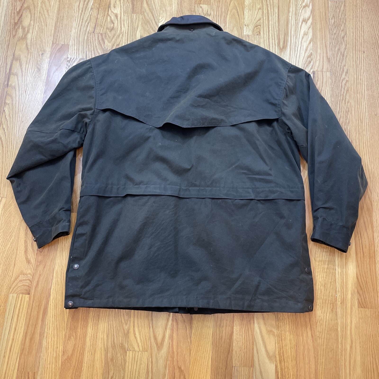 Australian Outback Collection Jacket Men XL Brown Waxed Oilskin Rancher