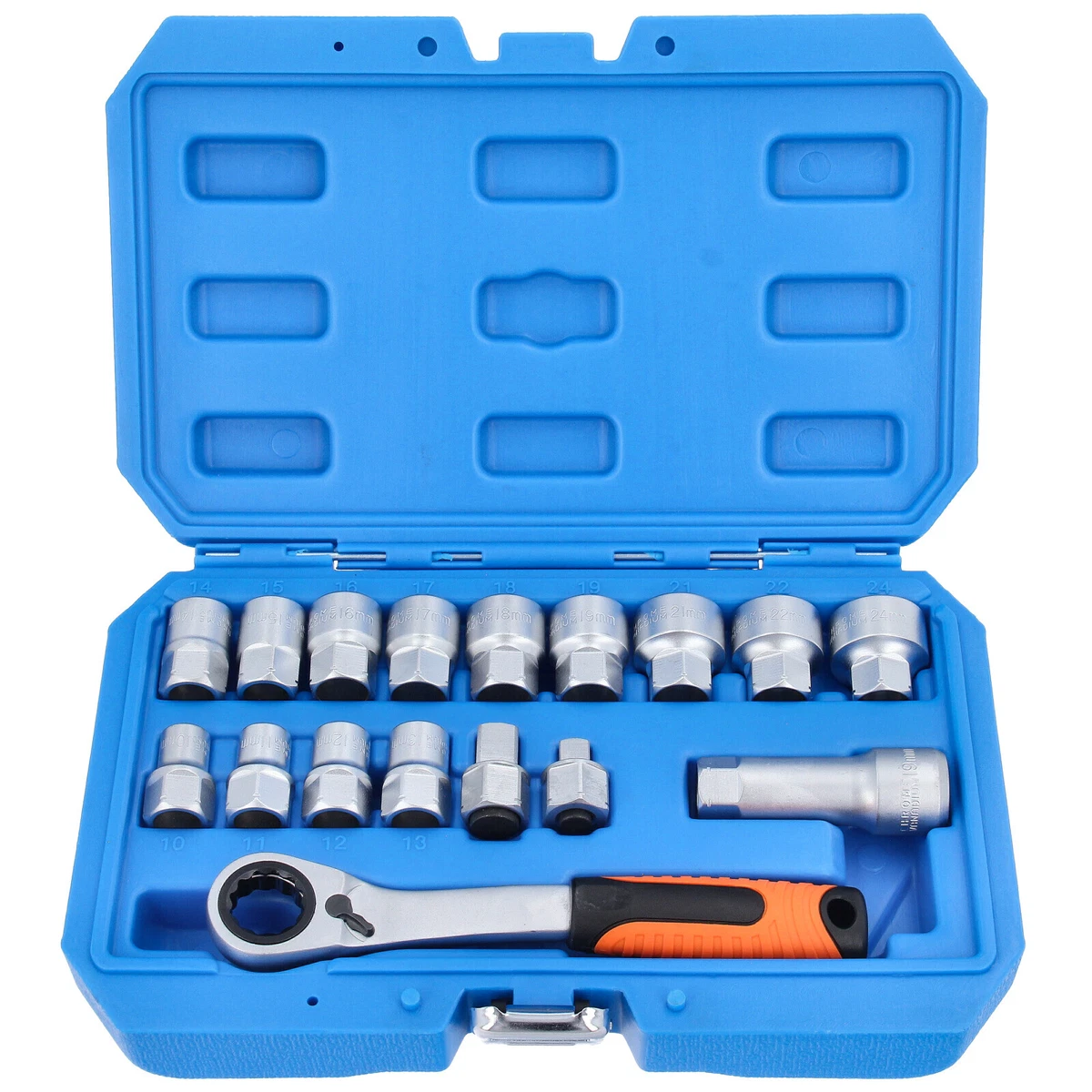 Set Di Chiavi A Bocca, 1000 V, 7-24 Mm, 18 Pezzi, In Valigetta In Pelle Isolate A Immersione 295572