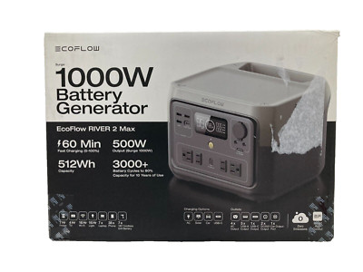 EcoFlow Battery Generator RIVER 2 Max 512Wh Portable Power Station EFR610