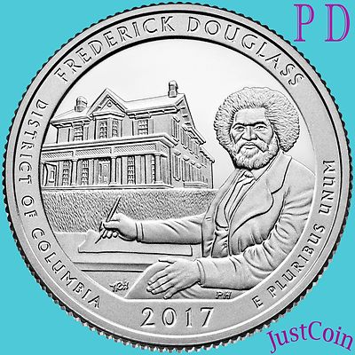 2017 P&D FREDERICK DOUGLAS HISTORIC SITE TWO QUARTERS SET UNCIRCULATED