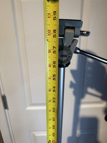 Vintage Focal Brand Tripod 3way Panhead Code no. 20-08-45 Max 55-59" Kmart Box - Picture 11 of 11