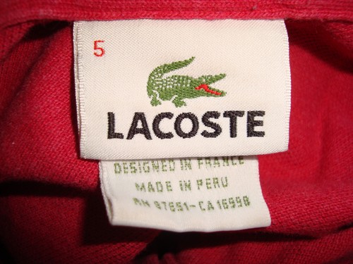 LACOSTE MEN'S DARK PINK PIQUE POLO SHIRT SIZE 5 MADE IN PERU GREAT! - Picture 7 of 7